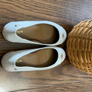 Coach white shoes size 8.